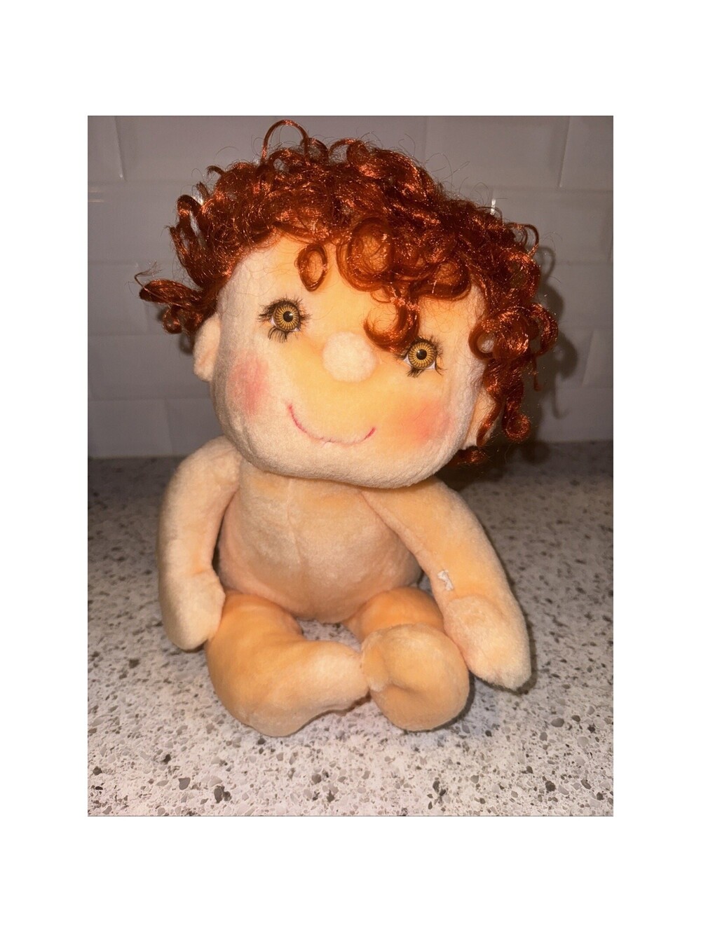 ⭐️Vintage HUGGA BUNCH HUGSY Red CURLY Hair Boy Plush Doll Toy